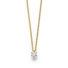 Gelbgold Collier "Fridrich Solitär II" mit Brillant von Atelier Fridrich bei Juwelier Fridrich in München