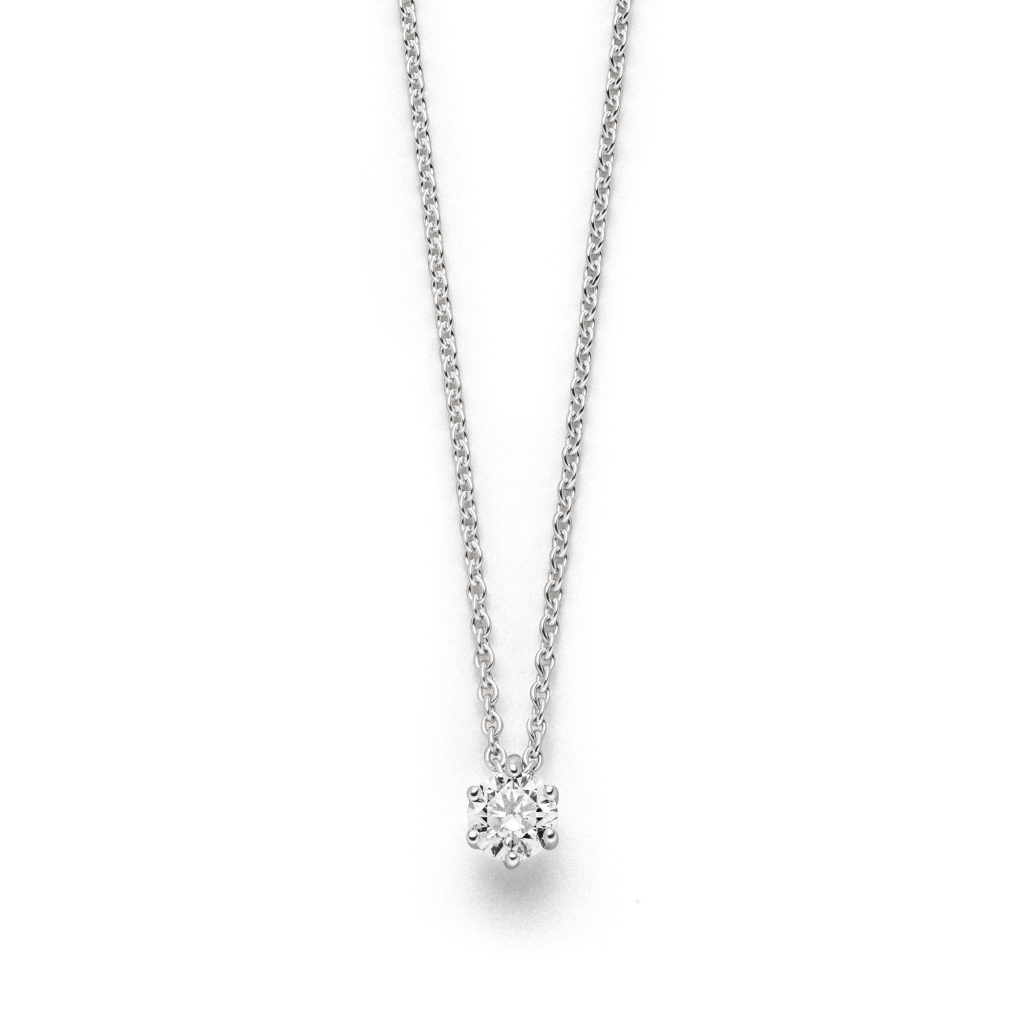 Weißgold Collier "Fridrich Solitär II" mit Brillant von Atelier Fridrich bei Juwelier Fridrich in München