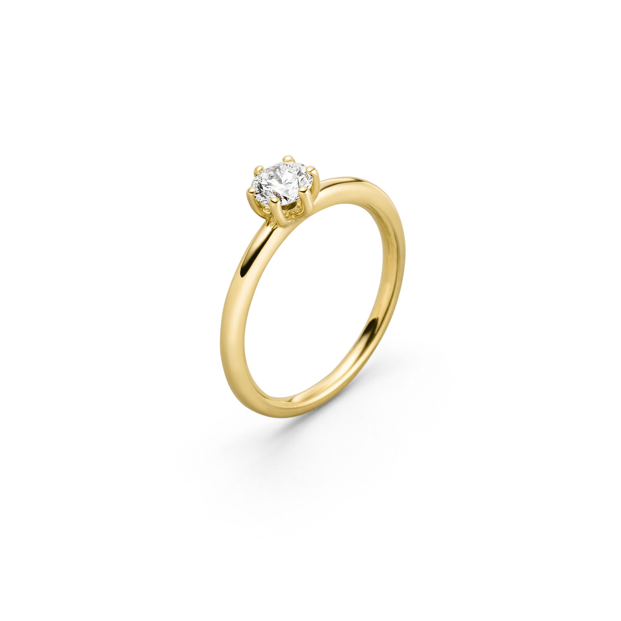 Gelbgold Ring "Fridrich Solitär II" mit Brillant von Atelier Fridrich bei Juwelier Fridrich in München