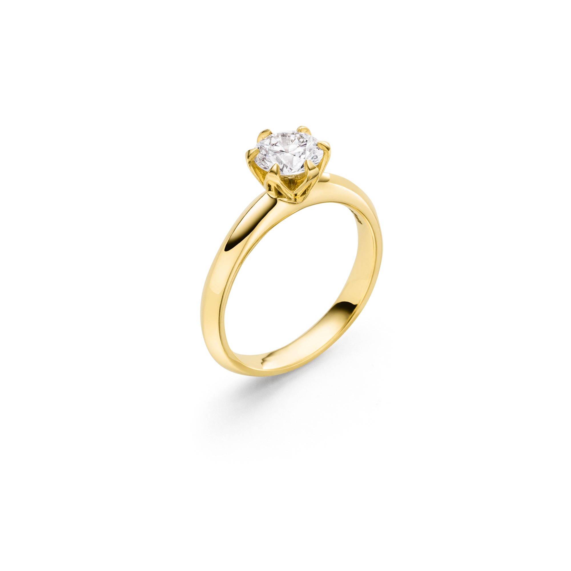 Gelbgold Ring "Fridrich Solitär" mit Brillant von Atelier Fridrich bei Juwelier Fridrich in München