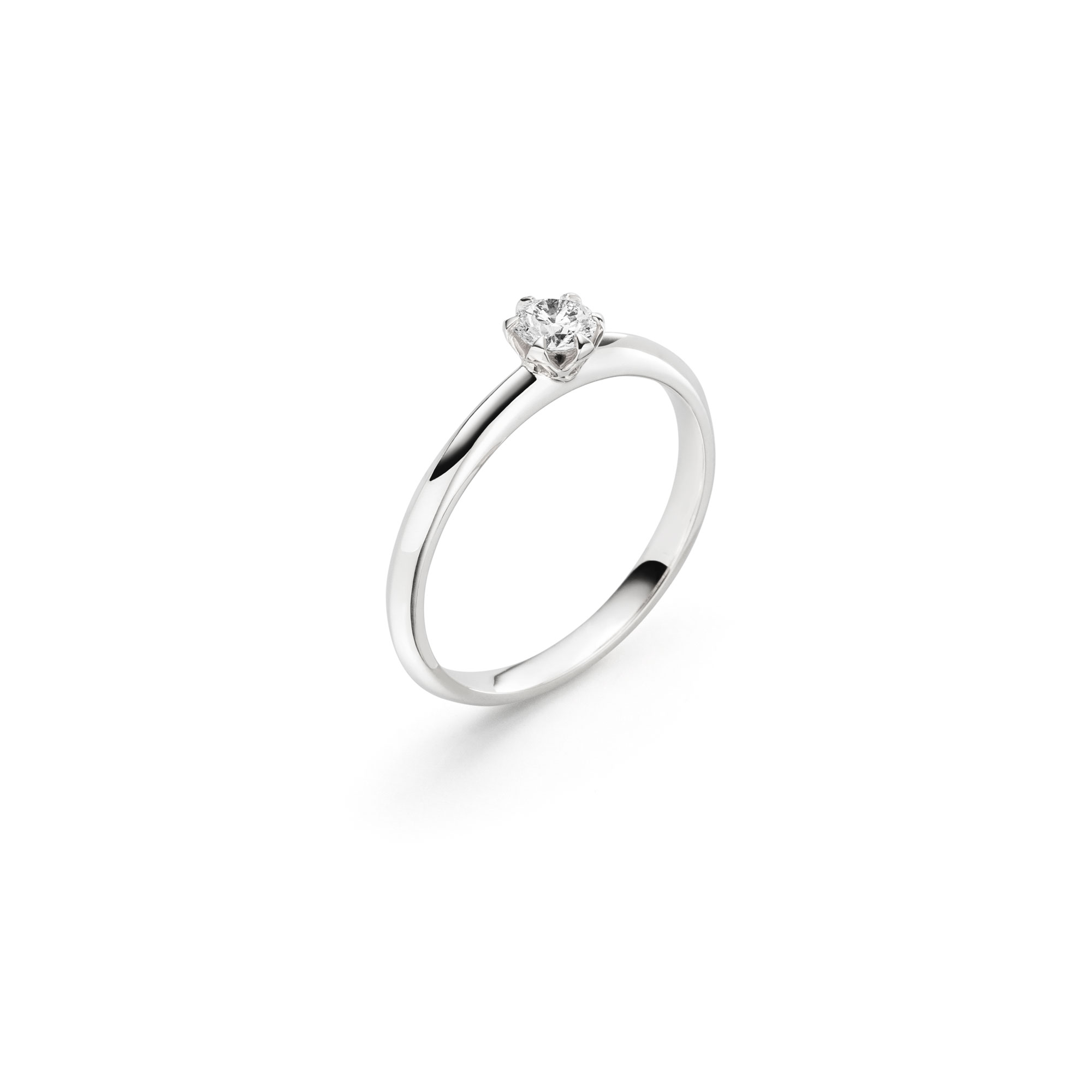 Platin Ring "Fridrich Solitär" mit Brillant von Atelier Fridrich bei Juwelier Fridrich in München