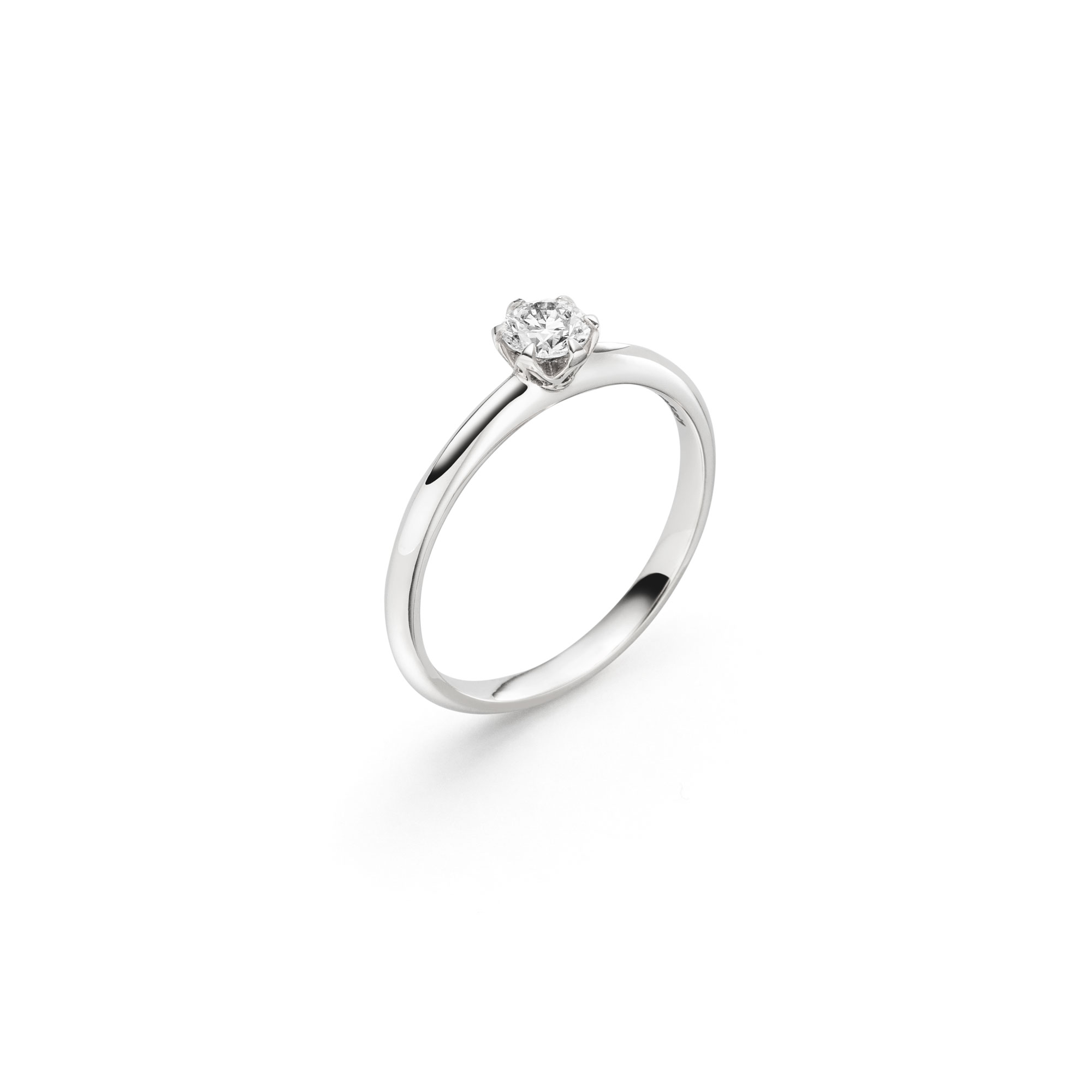 Platin Ring "Fridrich Solitär" mit Brillant von Atelier Fridrich bei Juwelier Fridrich in München