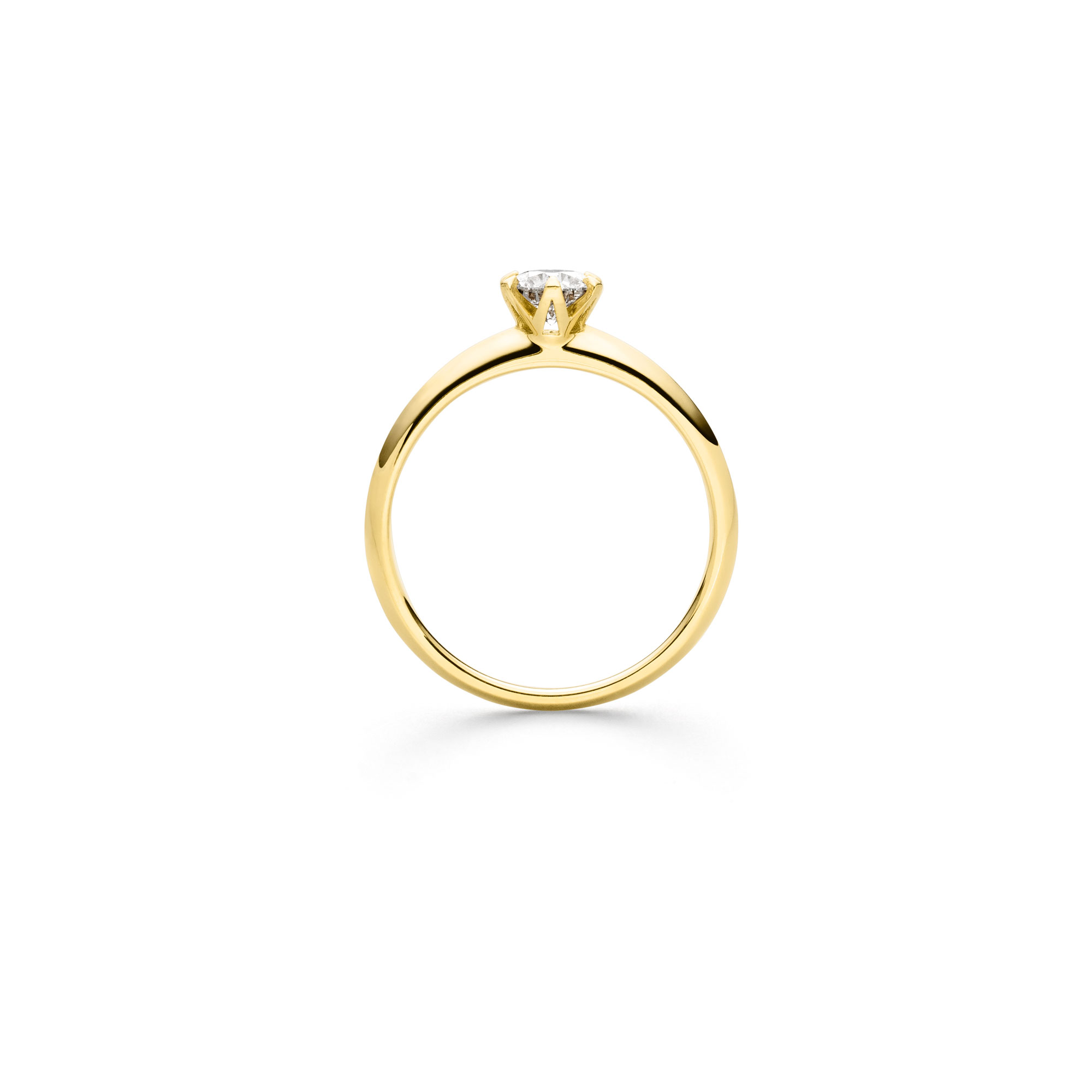 Gelbgold Ring "Fridrich Solitär" mit Brillant