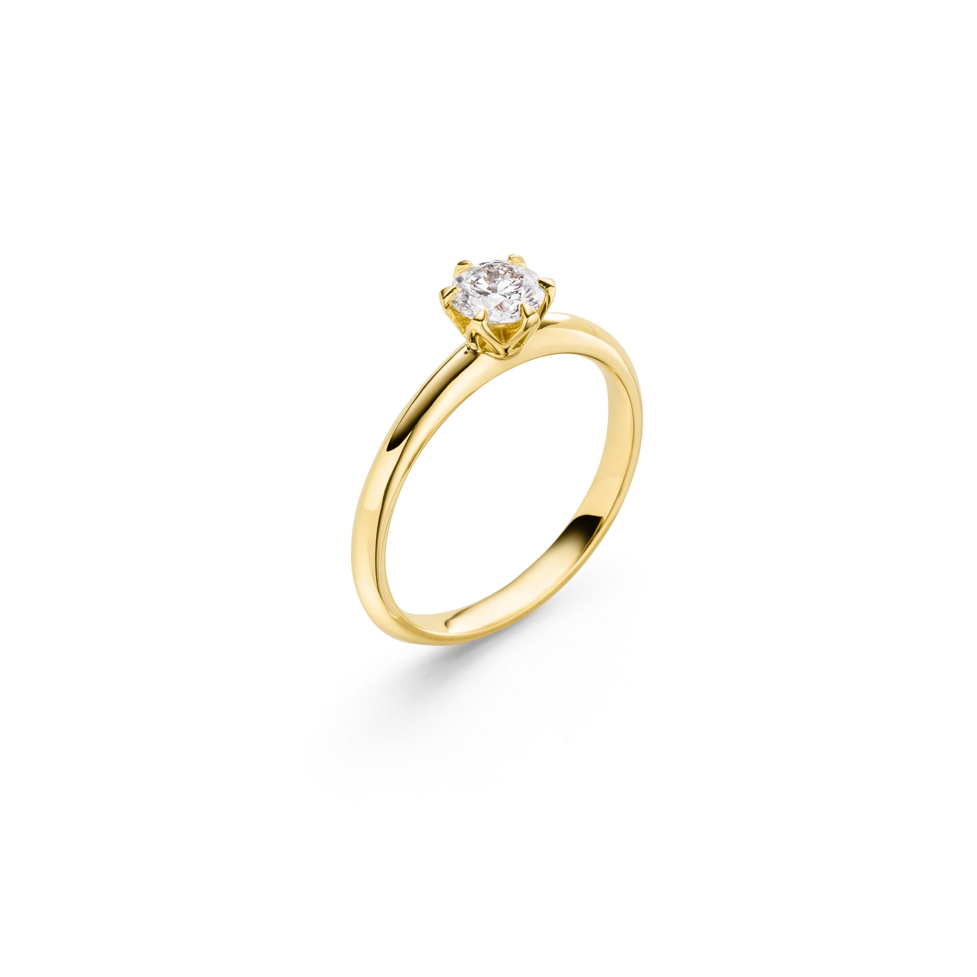 Gelbgold Ring "Fridrich Solitär" mit Brillant von Atelier Fridrich bei Juwelier Fridrich in München