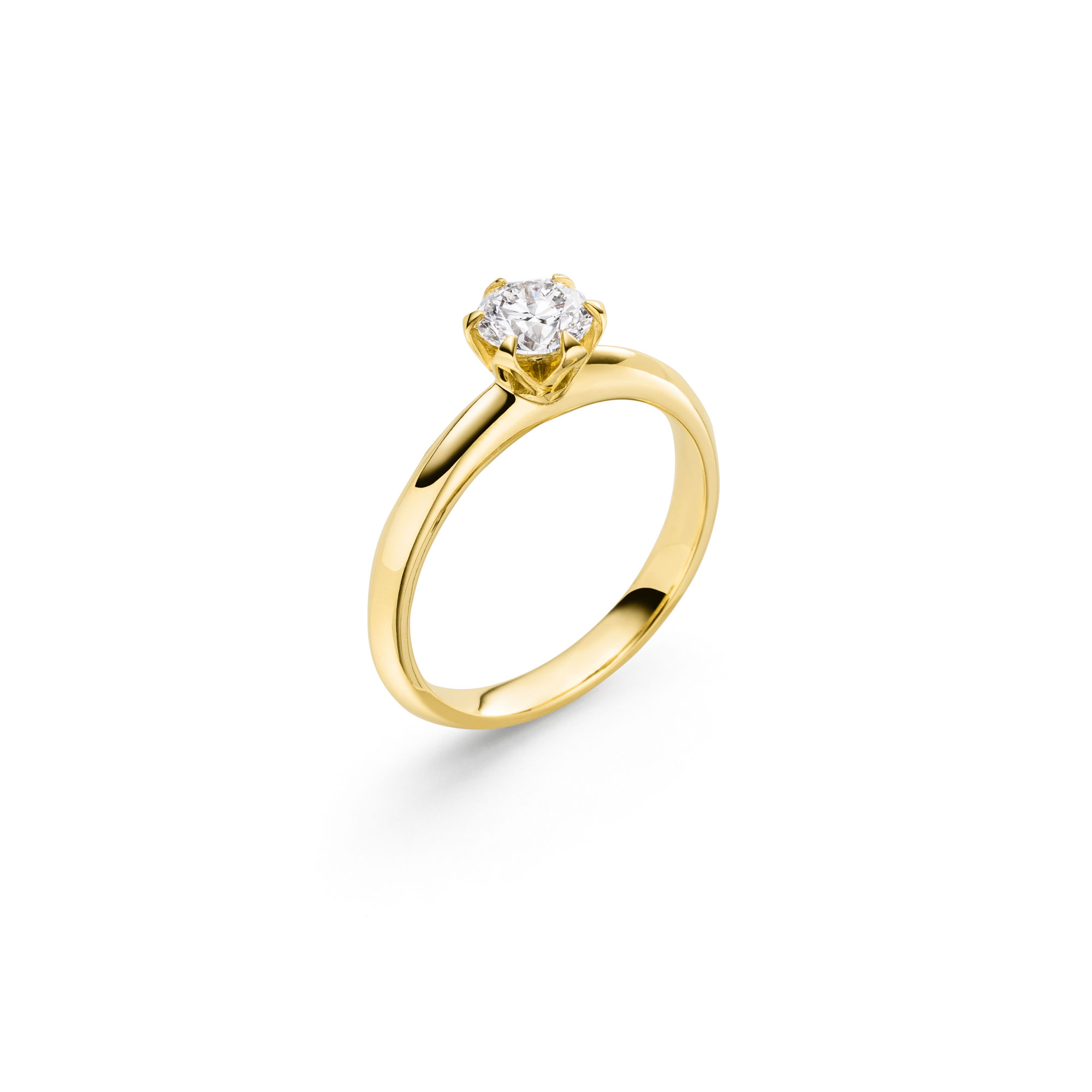 Gelbgold Ring "Fridrich Solitär" mit Brillant von Atelier Fridrich bei Juwelier Fridrich in München