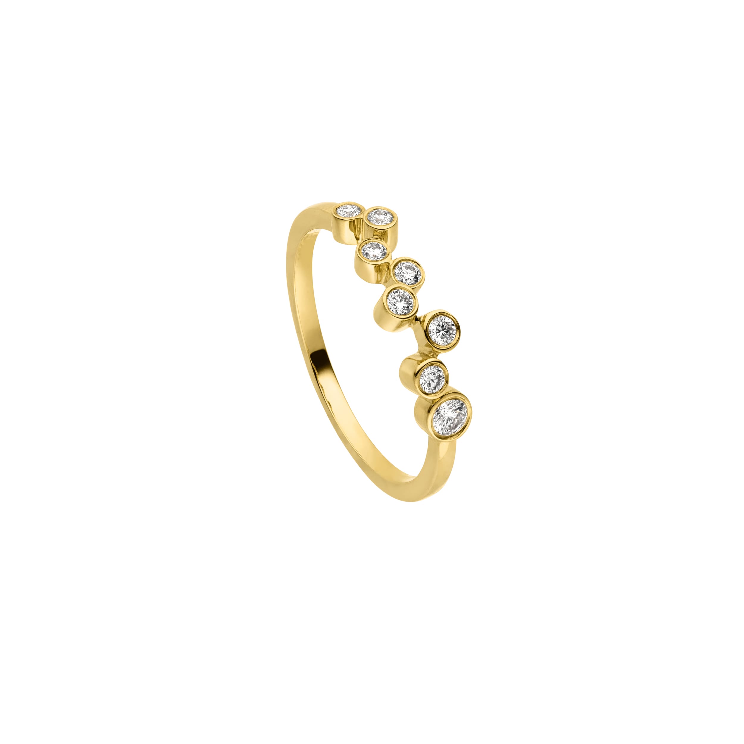 Gelbgold Ring mit Diamanten von Cocktail bei Juwelier Fridrich in München