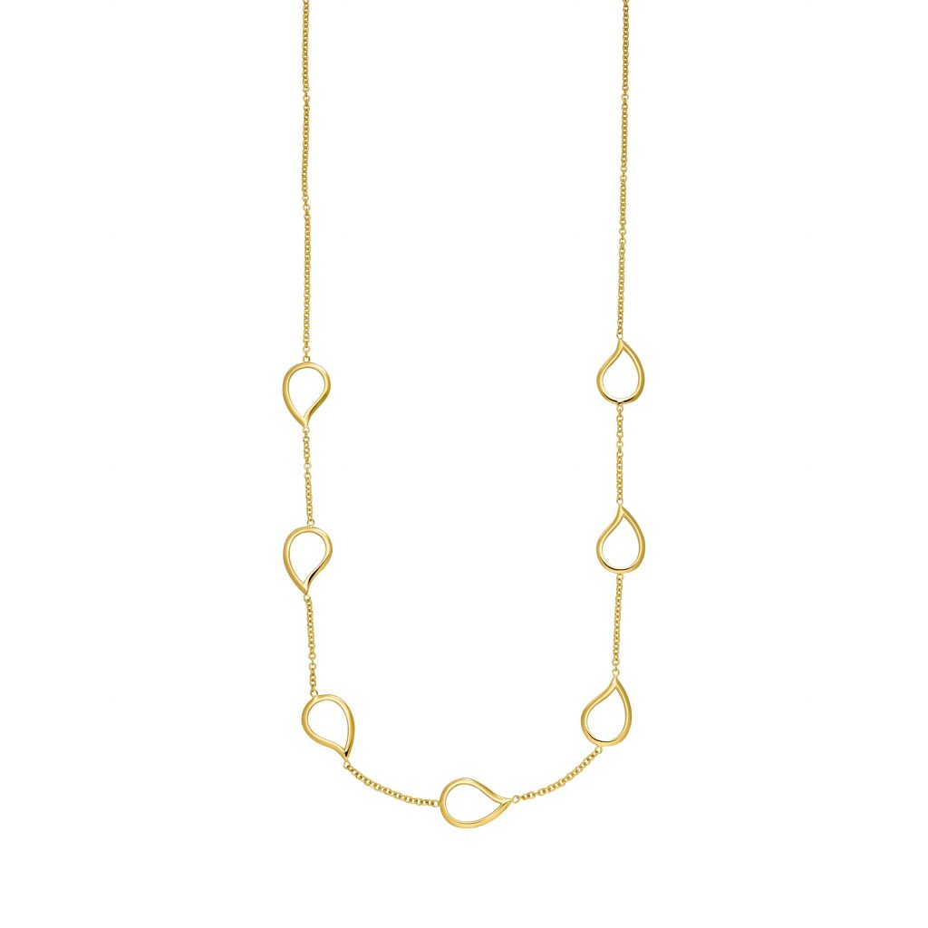 Gelbgold Kette mit Tropfen Elementen von Elaine Firenze bei Juwelier Fridrich in München