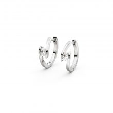 Platin Creolen mit Diamanten von Eugen Dettinger bei Juwelier Fridrich in München