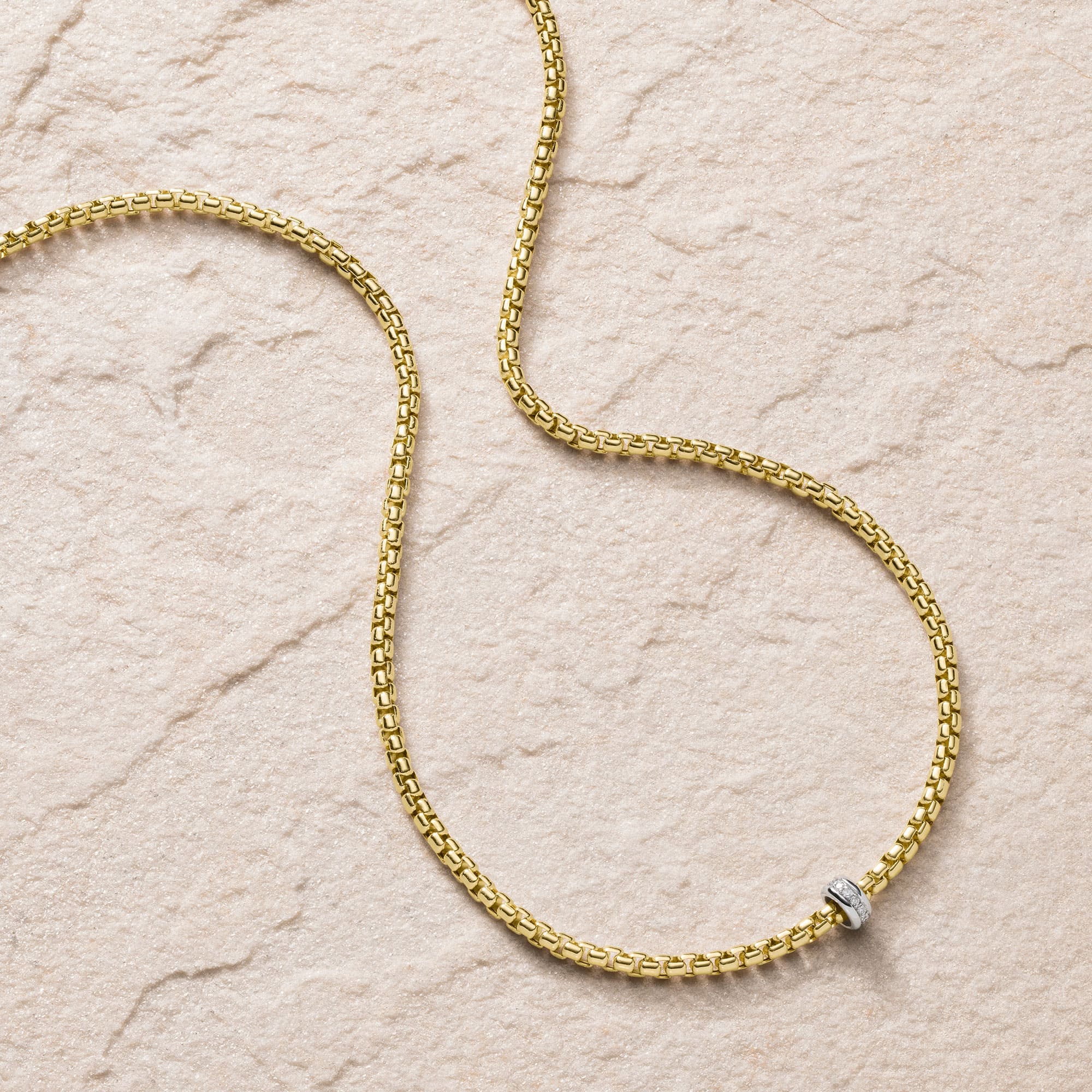 Gelbgold Collier mit Diamanten