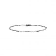 Weißgold Tennis-Armband mit Diamanten in Fantasieschliffen und Brillanten von Hans D. Krieger bei Juwelier Fridrich in München