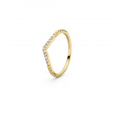 Gelbgold Ring mit Diamanten