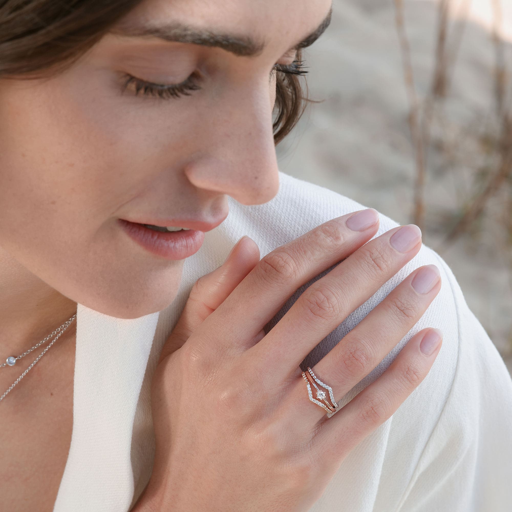 Gelbgold Ring mit Diamanten – Bild 2