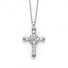 Weißgold Collier mit Diamant-Kreuz von Leo Wittwer bei Juwelier Fridrich in München