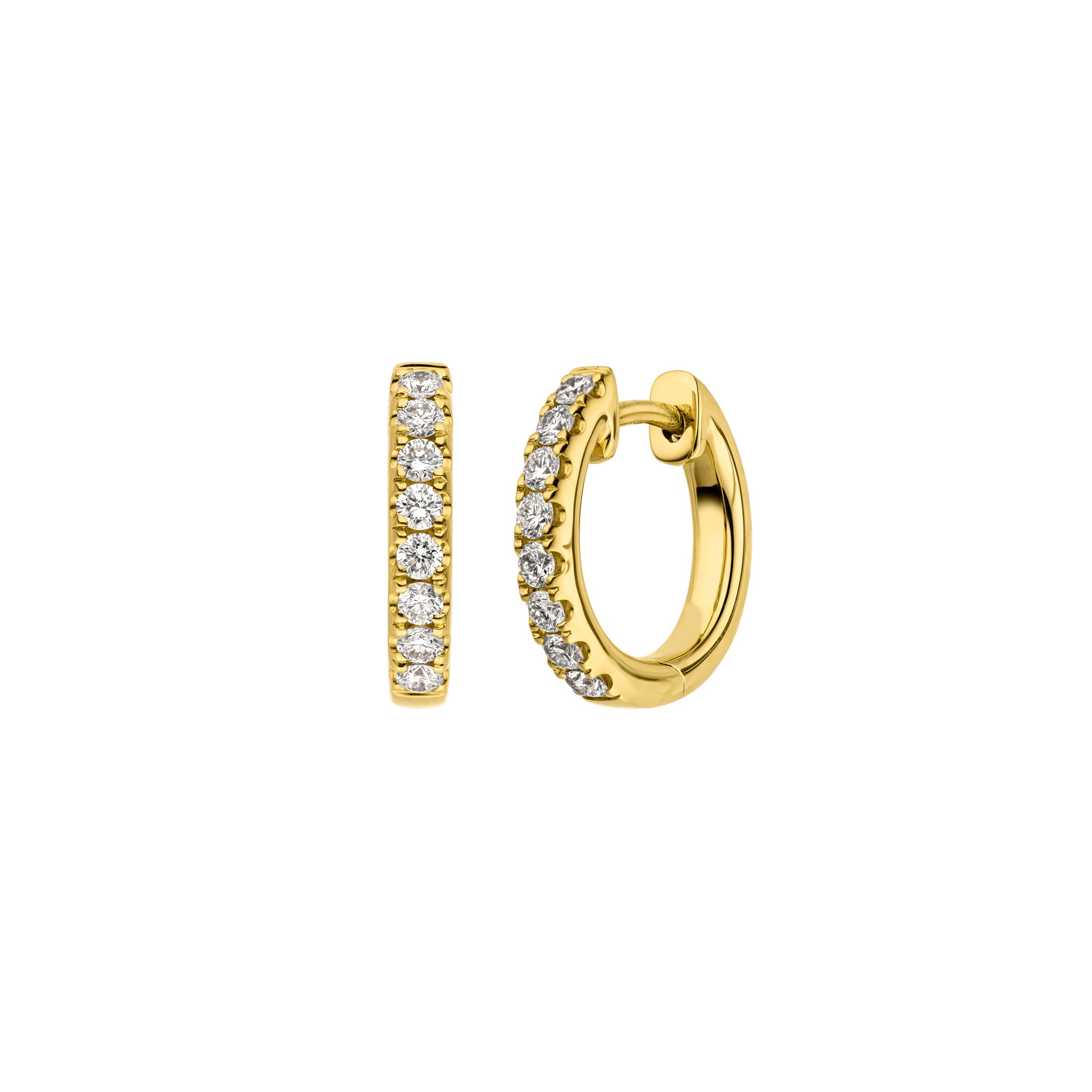 Gelbgold Creolen mit Diamanten von Pieo Milano bei Juwelier Fridrich in München