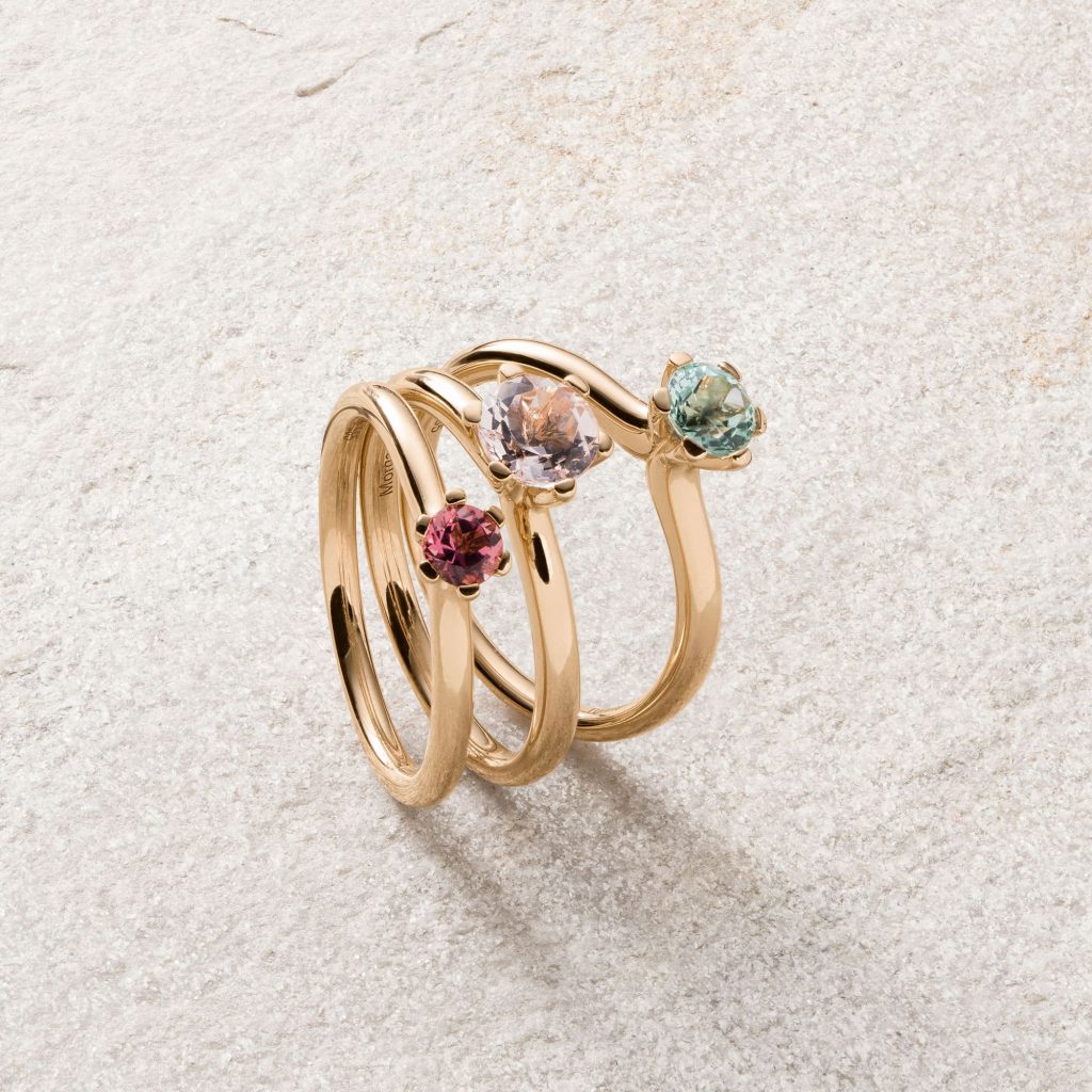 Roségold Ring mit grünem Turmalin
