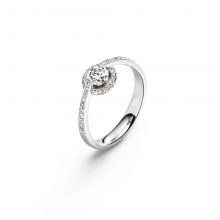 Weißgold "Liberté" Ring mit beweglichem Diamant und Besatz von Schaffrath bei Juwelier Fridrich in München