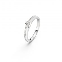 Weißgold "Liberté" Ring mit beweglichem Diamant und Besatz von Schaffrath bei Juwelier Fridrich in München