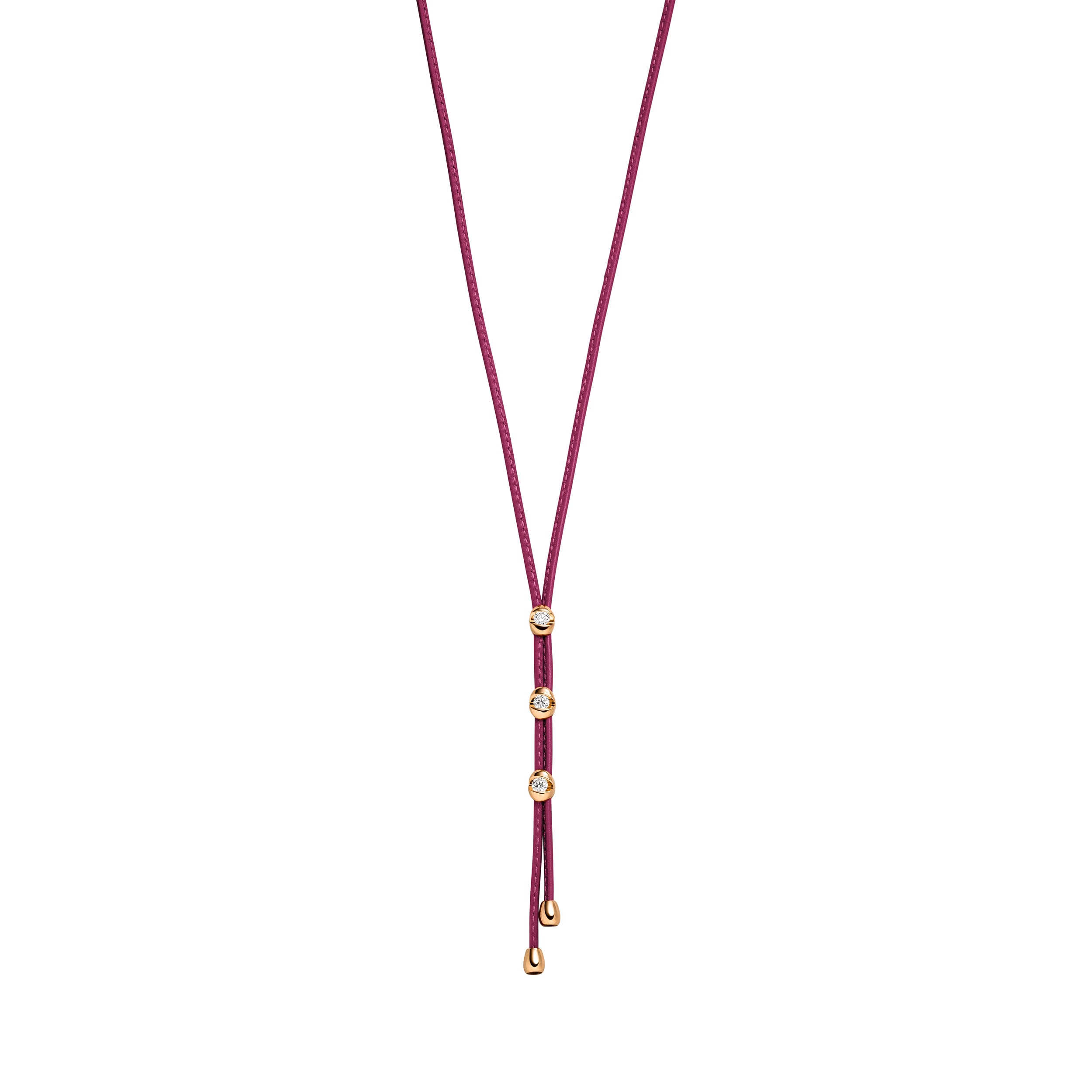 Roségold "Colotaire" Collier mit Diamanten und Leder von Schaffrath bei Juwelier Fridrich in München