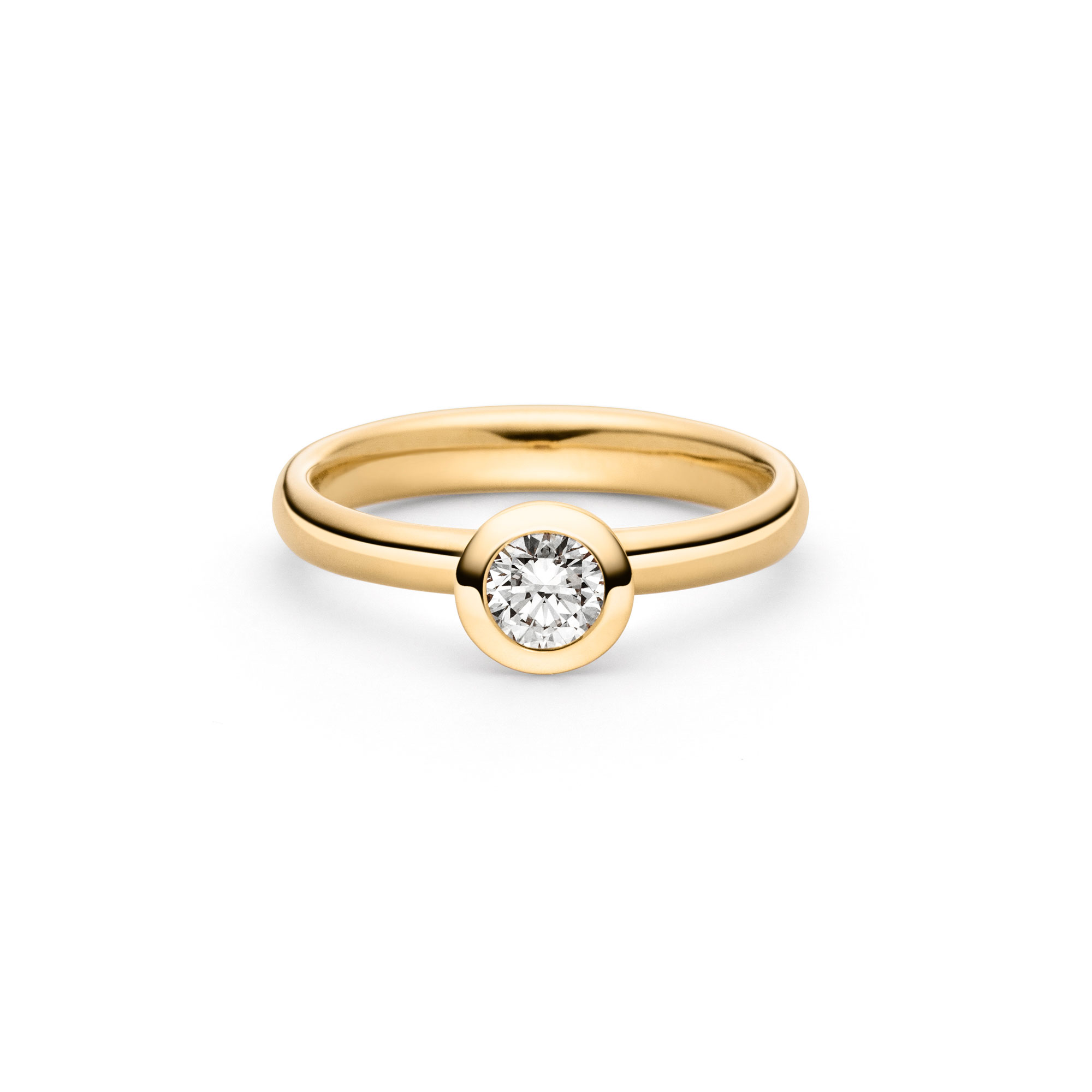 Gelbgold Ring "Love of my life" mit Brillant und Rubin von Schaffrath bei Juwelier Fridrich in München