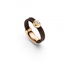 Roségold "Colotaire" Ring mit Diamant und Leder von Schaffrath bei Juwelier Fridrich in München