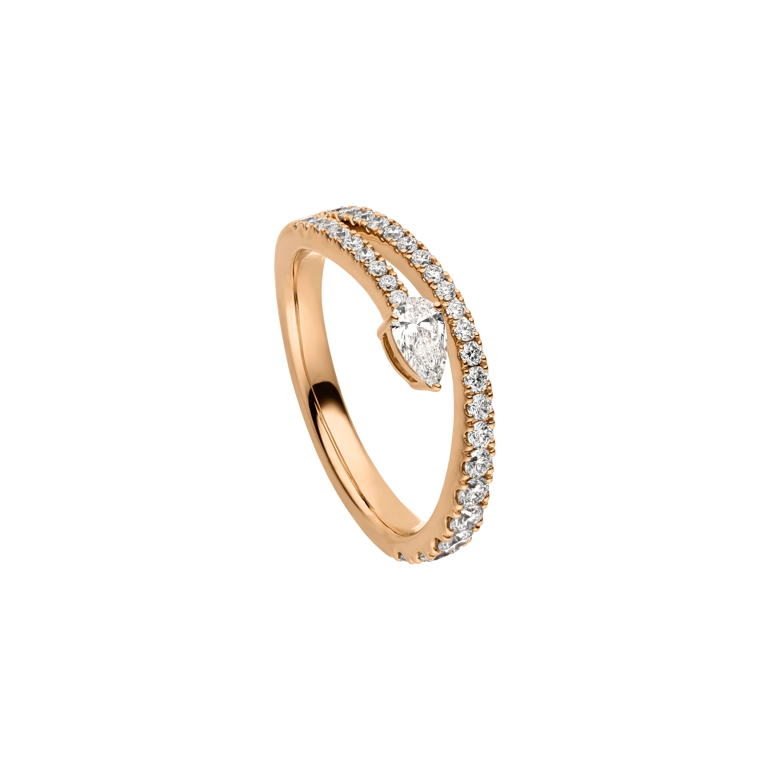 Roségold Ring mit Tropfen Diamant und Brillanten von Wurster bei Juwelier Fridrich in München