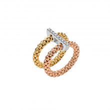 Prima Mesh-Ring mit Diamant-Pavé - Größe XL von FOPE bei Juwelier Fridrich in München