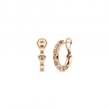 Paradoxal Roségold Creolen mit weißen und braunen Diamanten von Schaffrath bei Juwelier Fridrich in München