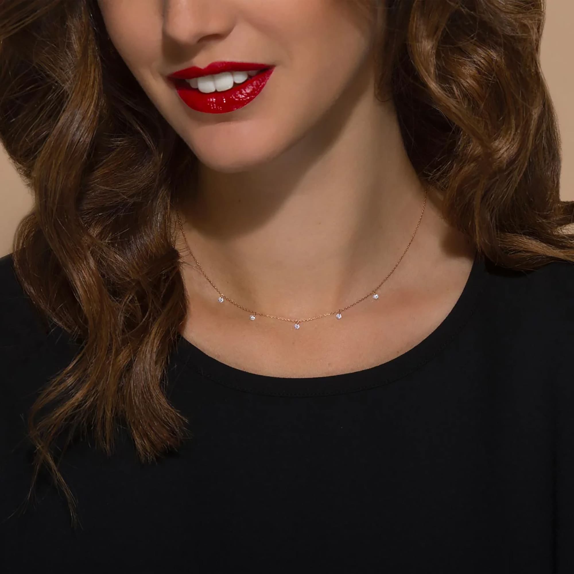 Diamantcollier - 42 cm