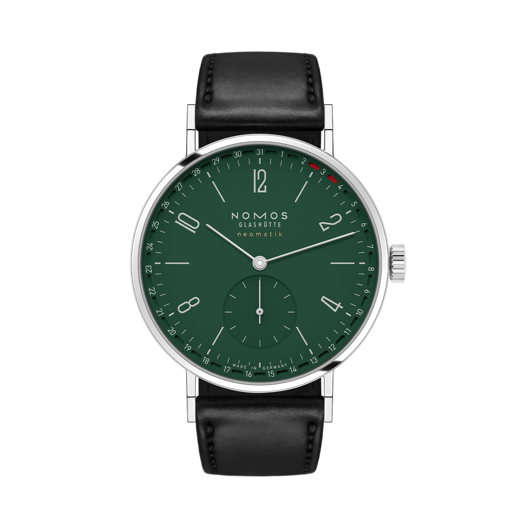 Tangente Neomatik 38 Update Waldgrün - Saphirglasboden von NOMOS Glashütte bei Juwelier Fridrich in München