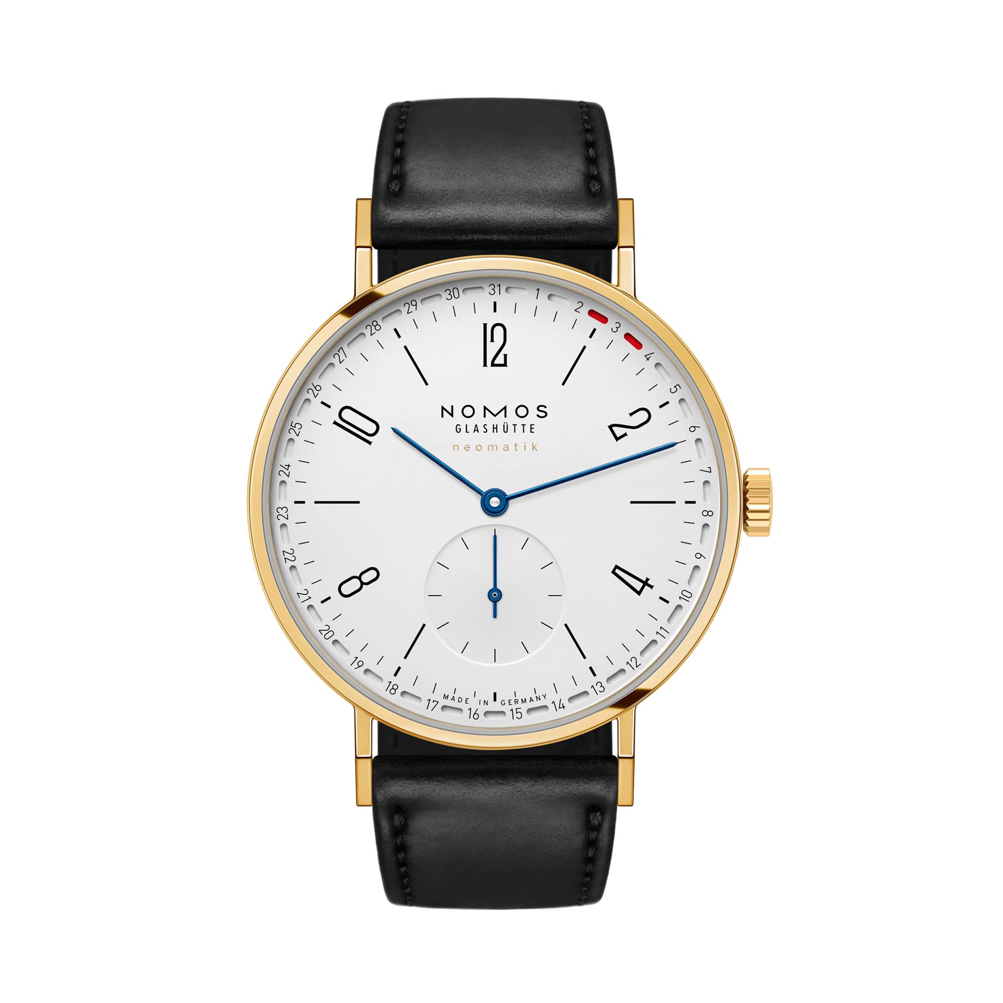 Tangente Gold Neomatik 38 Update von NOMOS Glashütte bei Juwelier Fridrich in München