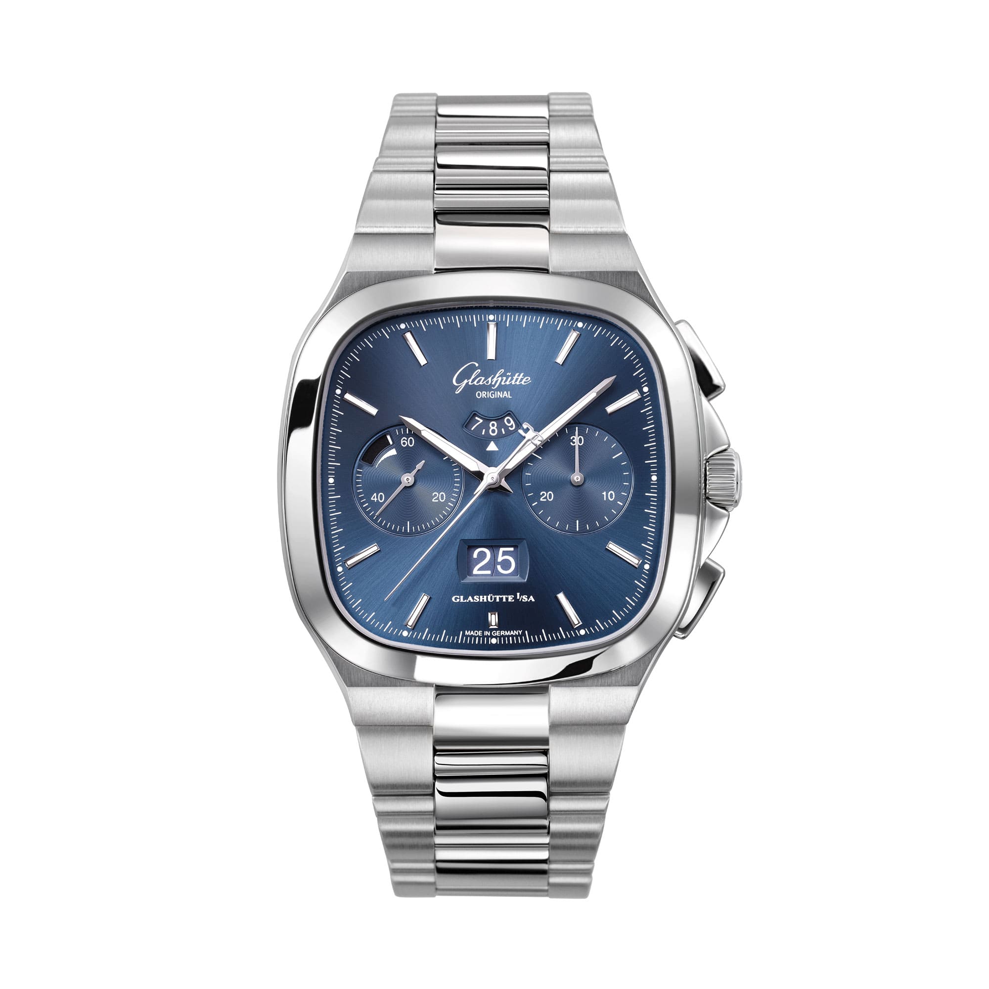 Seventies Chronograph Panoramadatum von Glashütte Original bei Juwelier Fridrich in München
